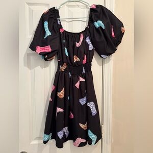 Colorful Cowboy Boot Dress